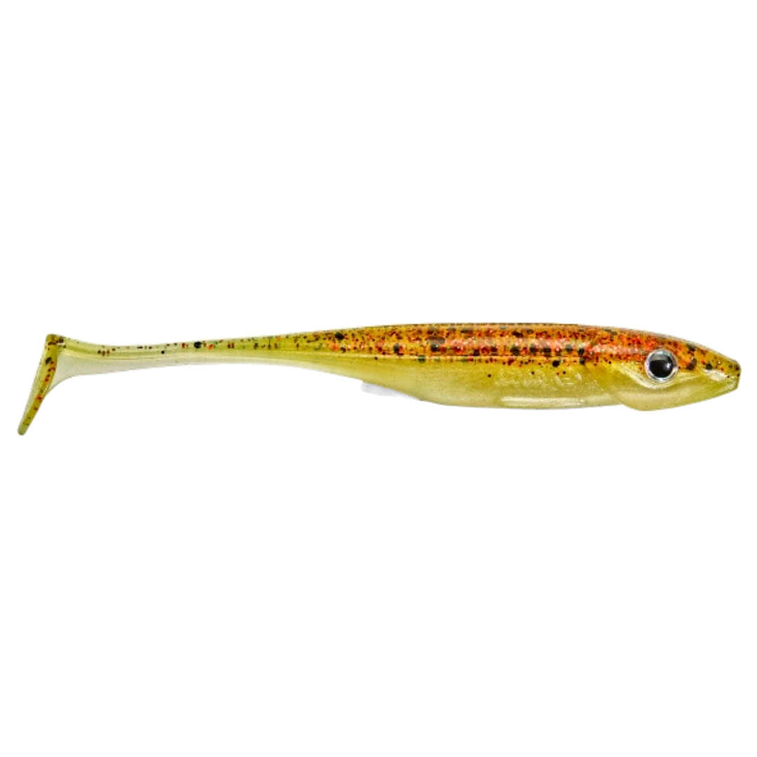 Gunki Whiz Jigi 12,5cm Brown Sugar Green &amp; Red FLK sivulta, pää oikealla