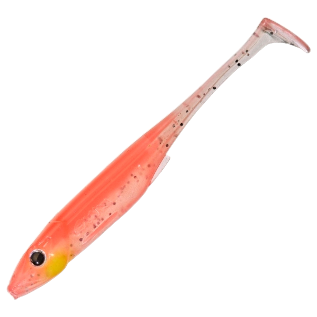 Gunki Whiz Jigi 12,5cm, väri UV Laser Pink: lohenpunainen runko, keltainen leuka ja mustat pilkut