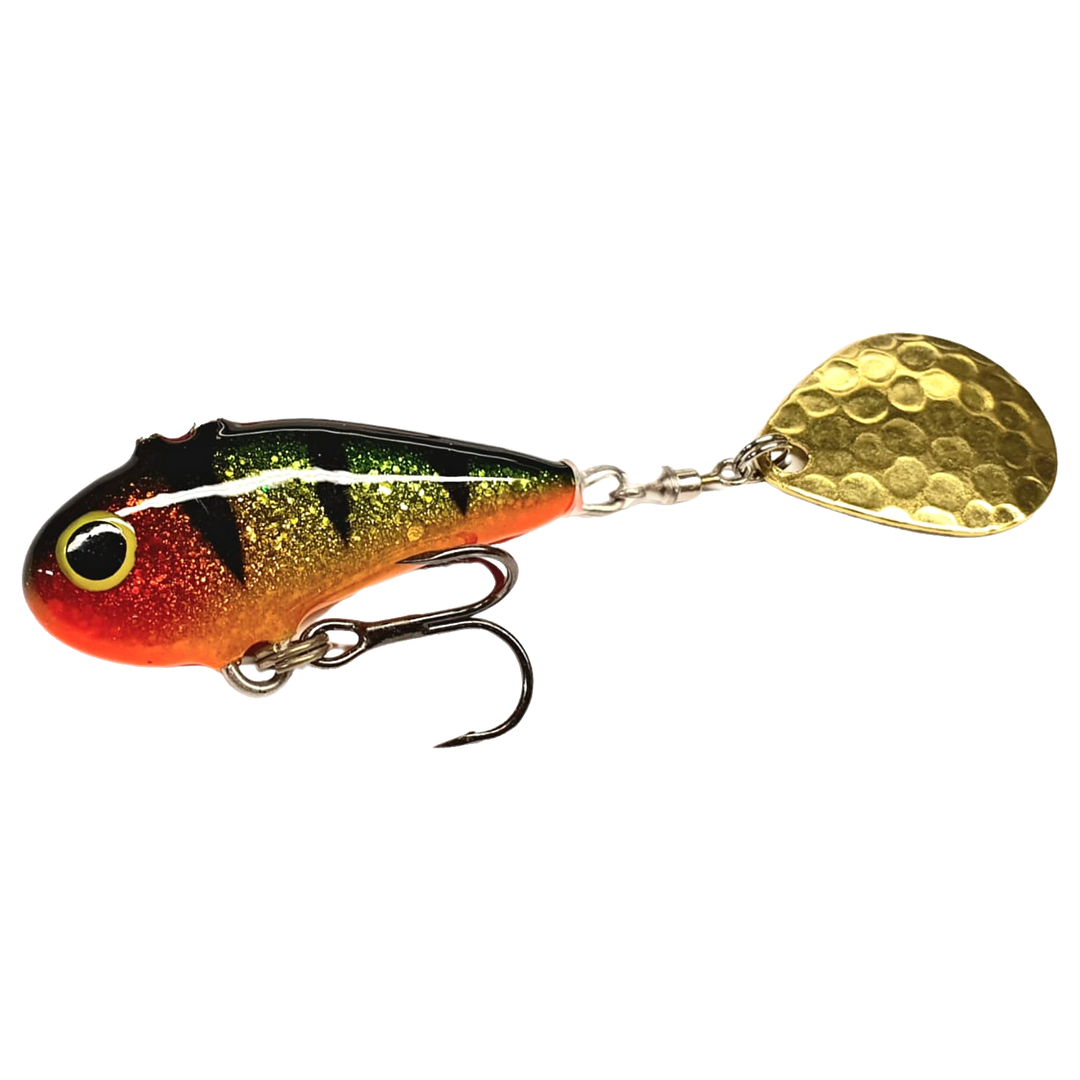 Halme Spintail 35mm 13g 012 Ahven sivulta, pää vasemmalla
