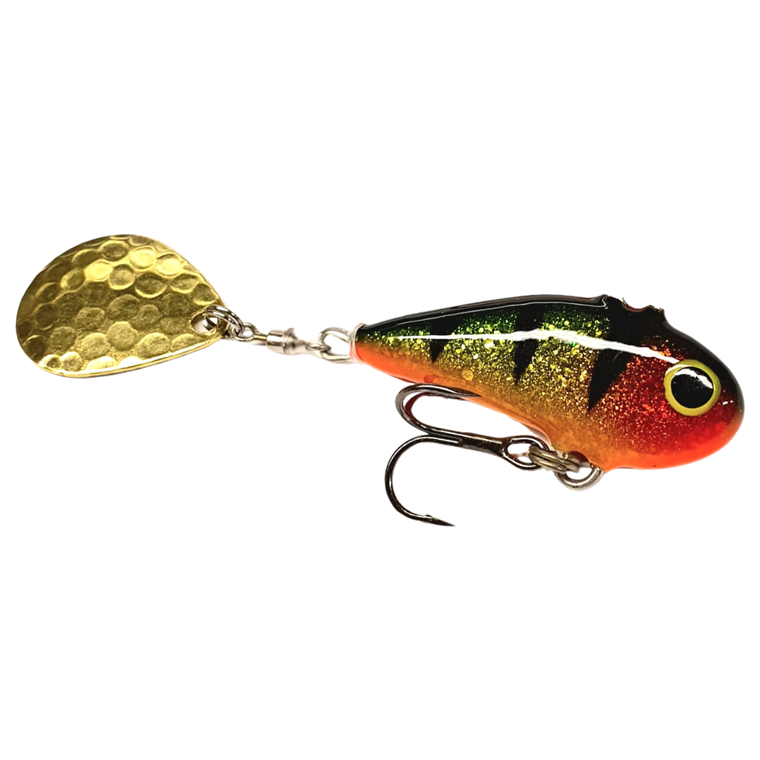 Halme Spintail 35mm 13g 012 Ahven sivulta, pää oikealla