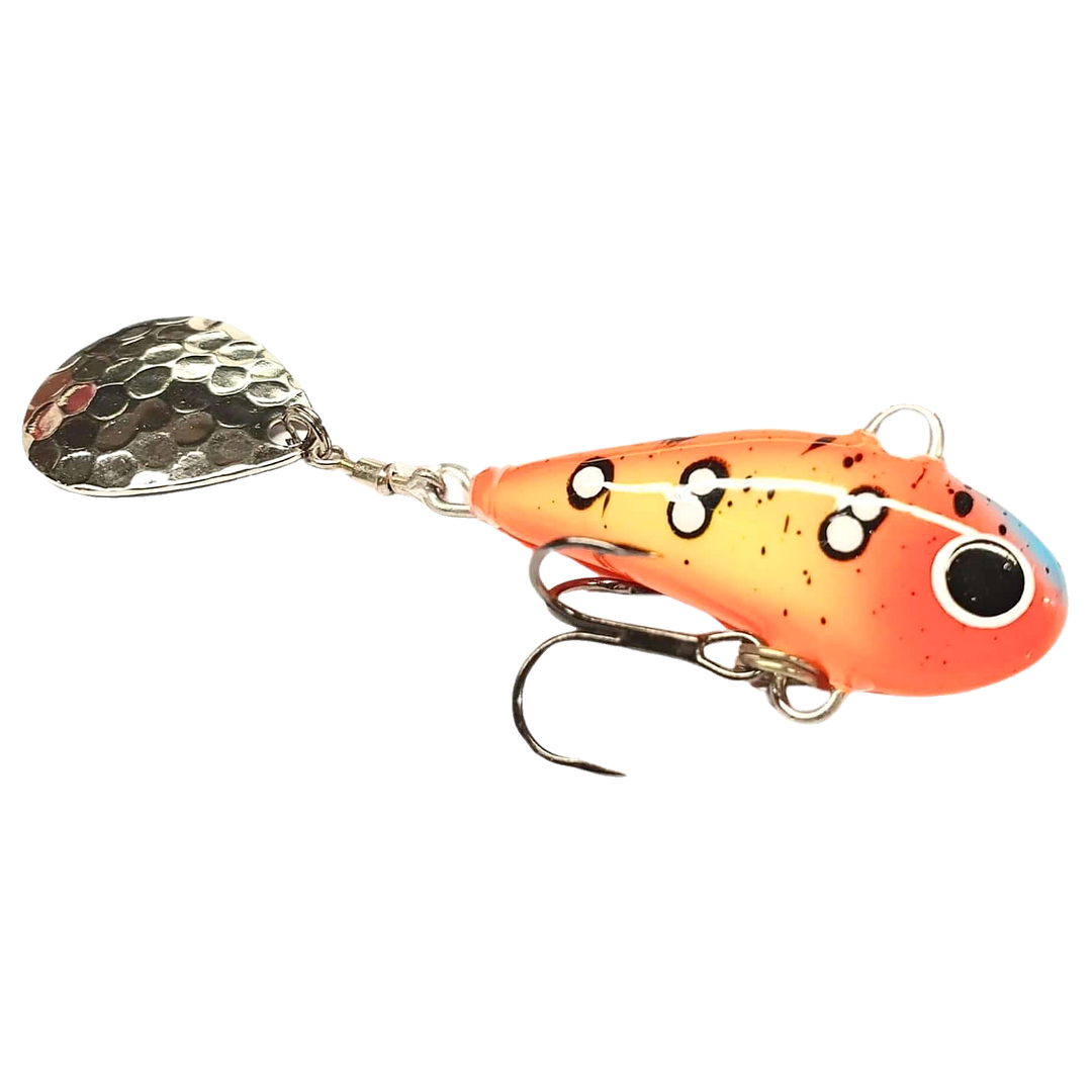 Halme Spintail 35mm 13g 035 Oranssi homenokka sivulta, pää oikealla