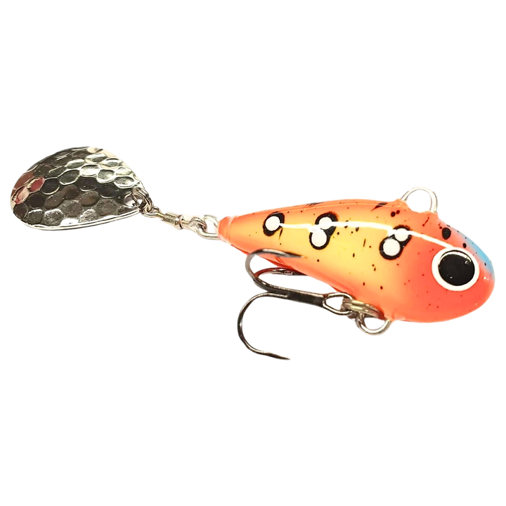 Halme Spintail 35mm 13g 035 Oranssi homenokka sivulta, pää oikealla