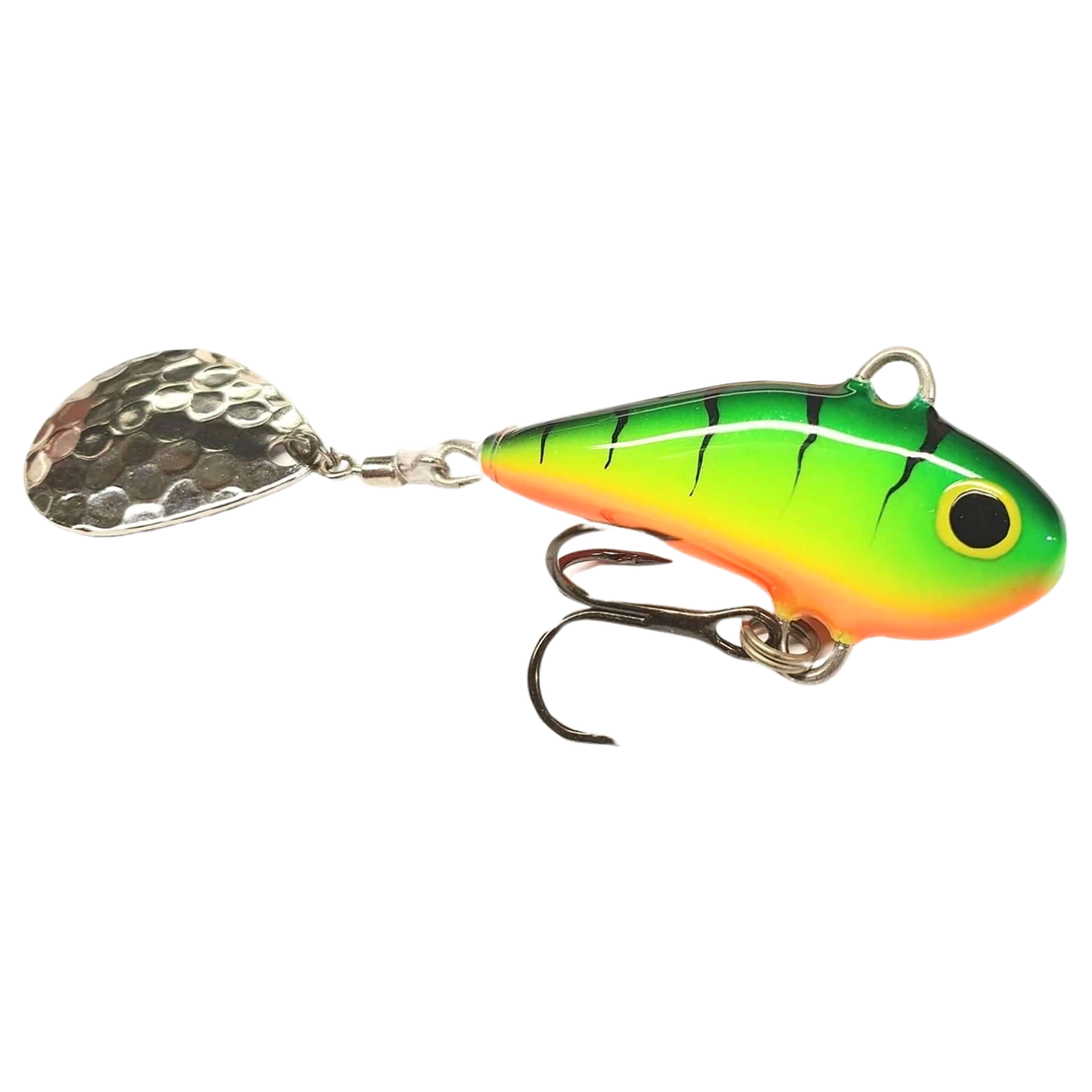 Halme Spintail 35mm 13g 041 Firetiger sivulta, pää oikealla