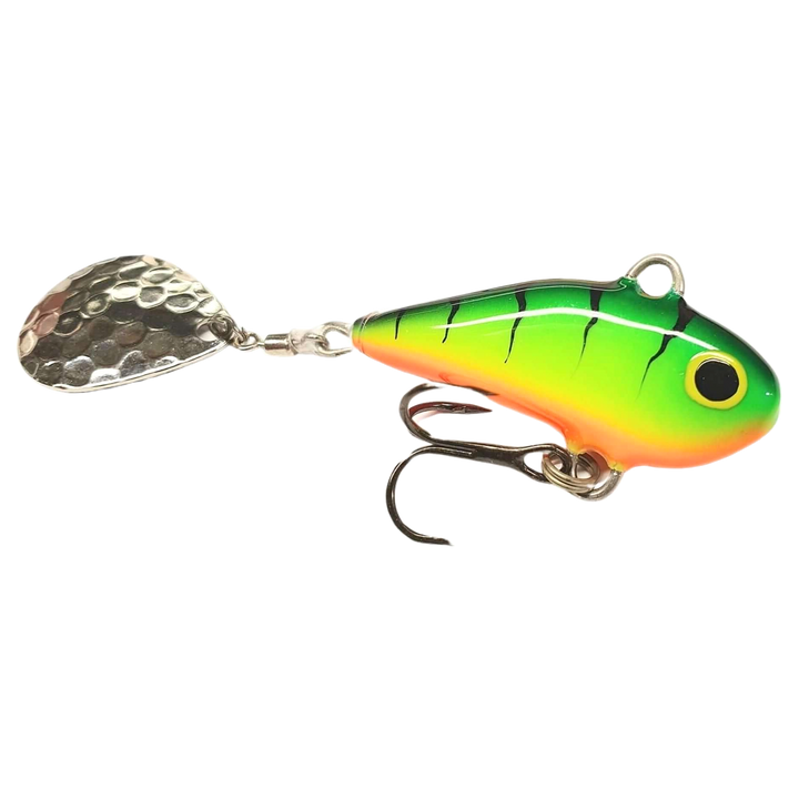 Halme Spintail 35mm 13g 041 Firetiger sivulta, pää oikealla