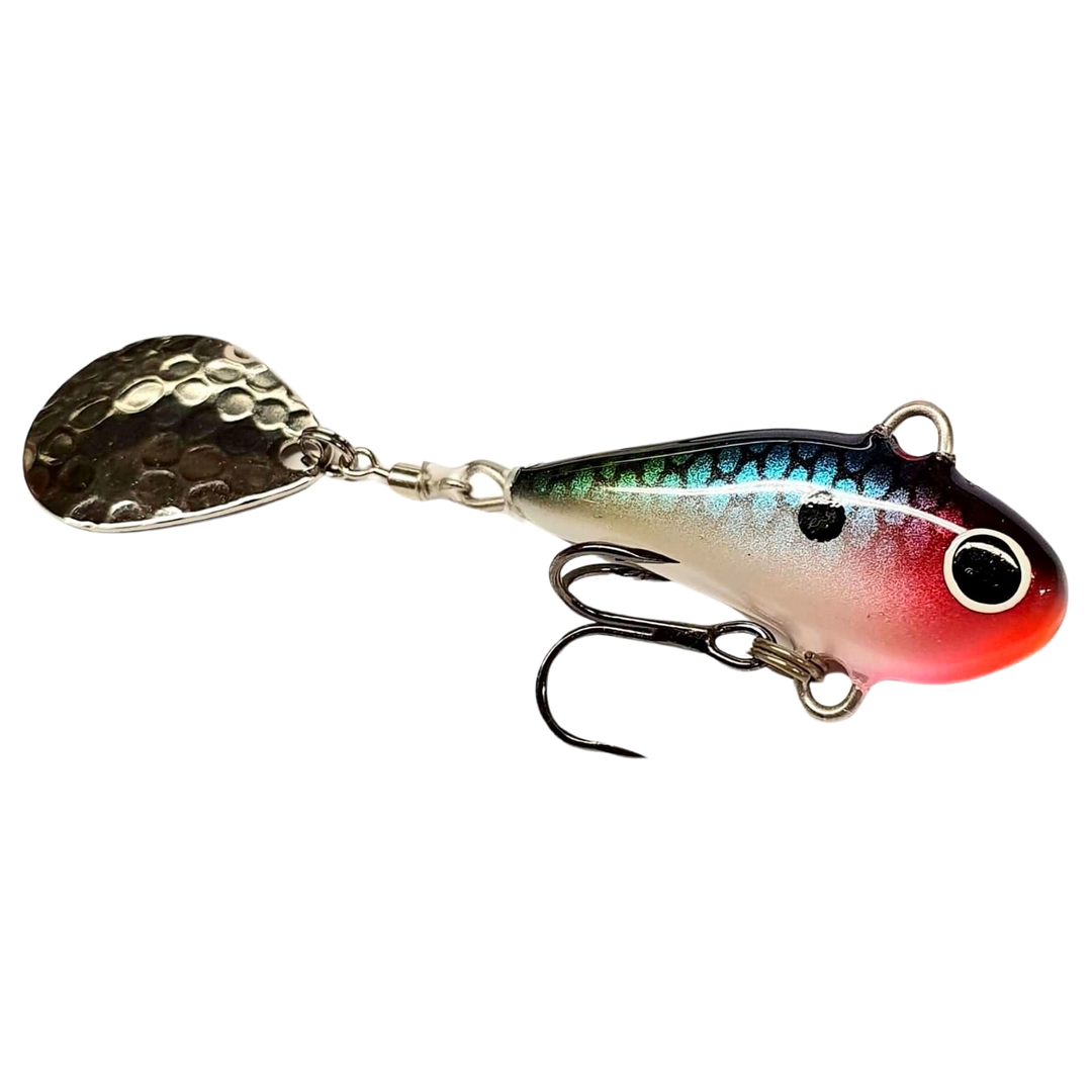 Halme Spintail 35mm 13g 050 Spektro sivulta, pää oikealla