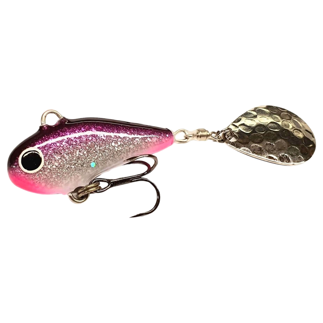 Halme Spintail 35mm 13g 062 Lila sivulta, pää vasemmalla