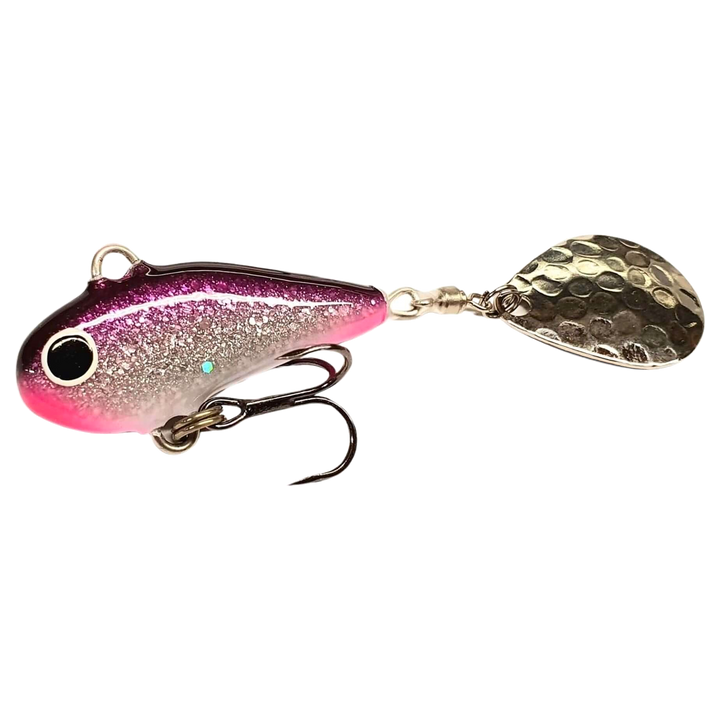Halme Spintail 35mm 13g 062 Lila sivulta, pää vasemmalla