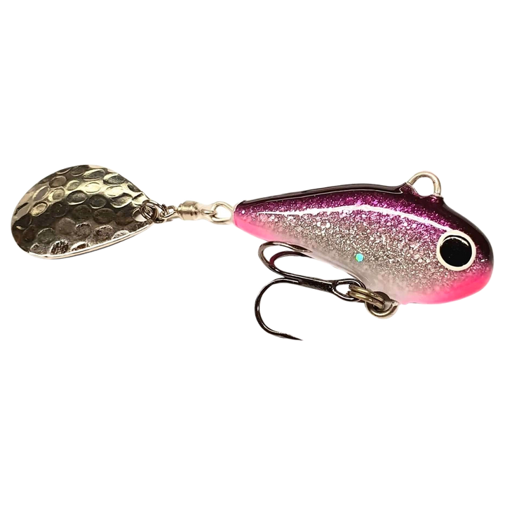 Halme Spintail 35mm 13g 062 Lila sivulta, pää oikealla