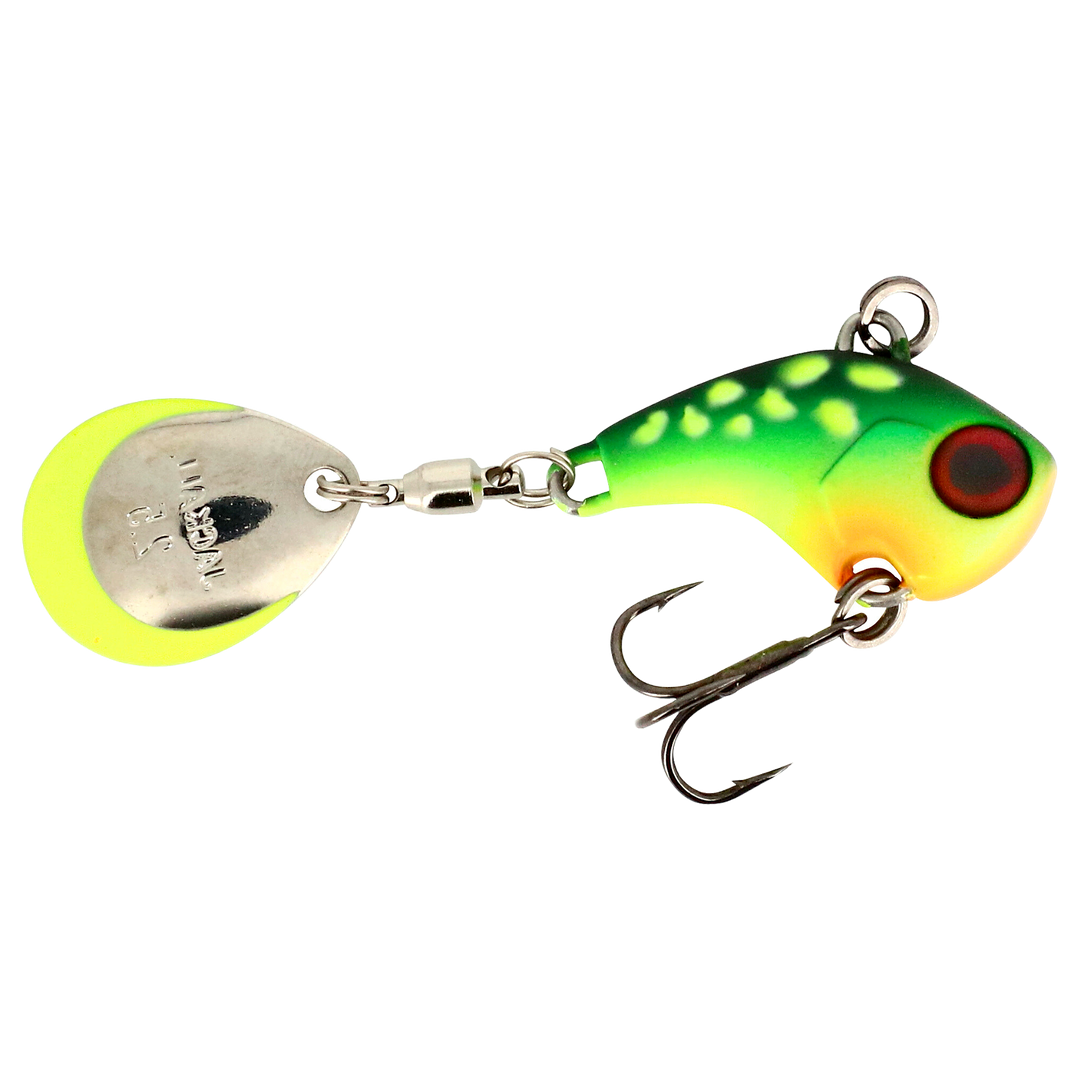 Illex Deracoup Spintail 21g 3.2cm Crazy Pike sivulta, pää oikealla