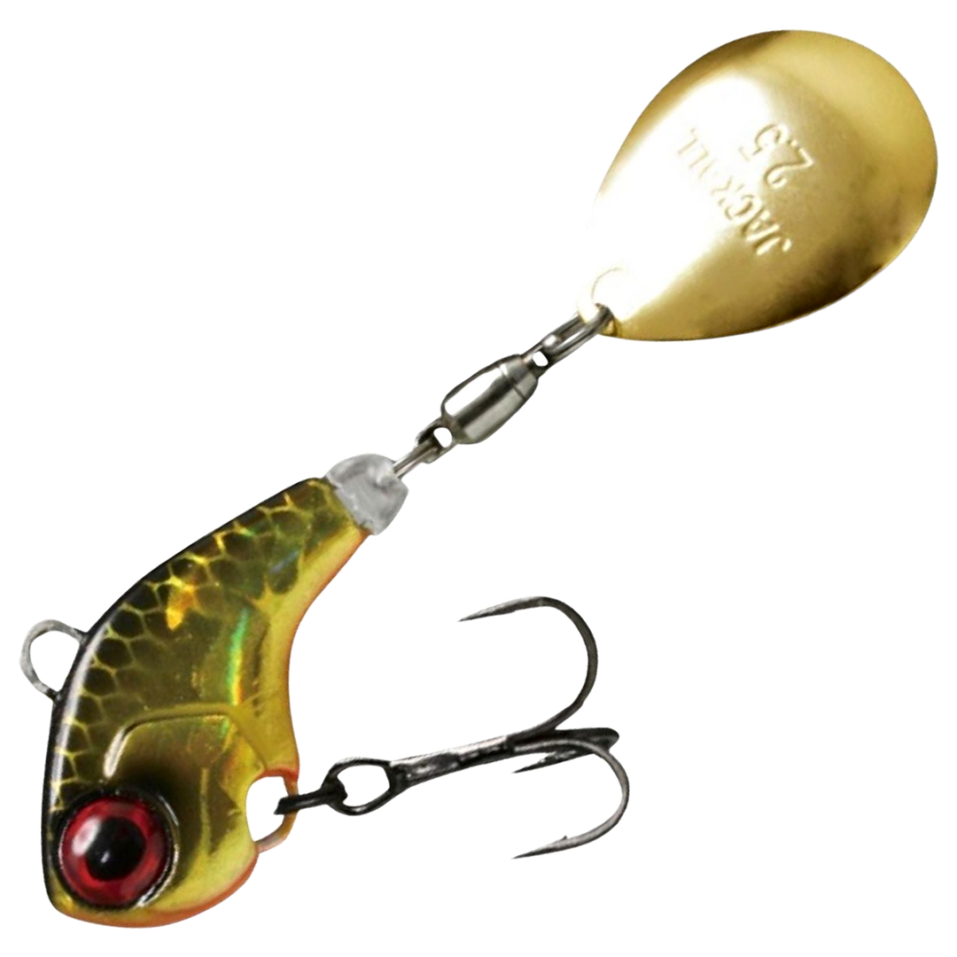 Jackall Deracoup Spintail 10.5g, väri Lit HL Gold&Black: kultainen runko, tumma suomukuvio ja kultainen lippa