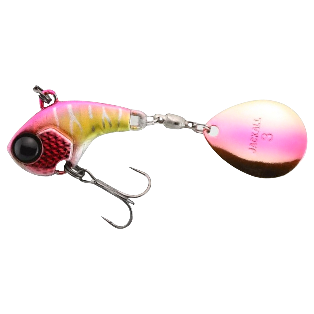 Jackall Deracoup Spintail 10.5g Pink Back Crown sivulta, pää vasemmalla