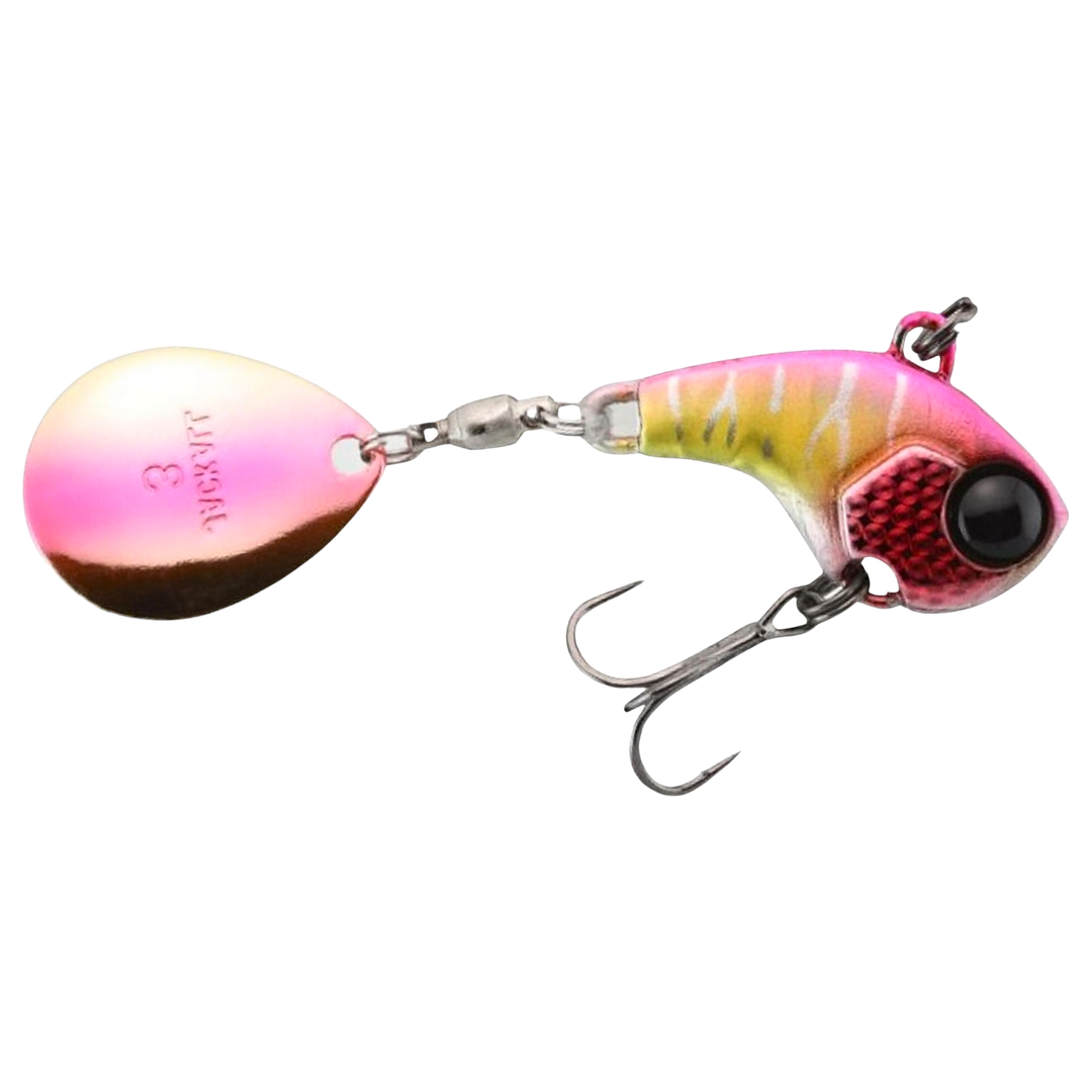 Jackall Deracoup Spintail 10.5g Pink Back Crown sivulta, pää oikealla