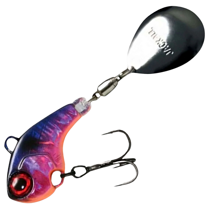 Jackall Deracoup Spintail 14g, väri HL Spark Shad: sininen selkä, violetti kylki ja hopeinen lippa
