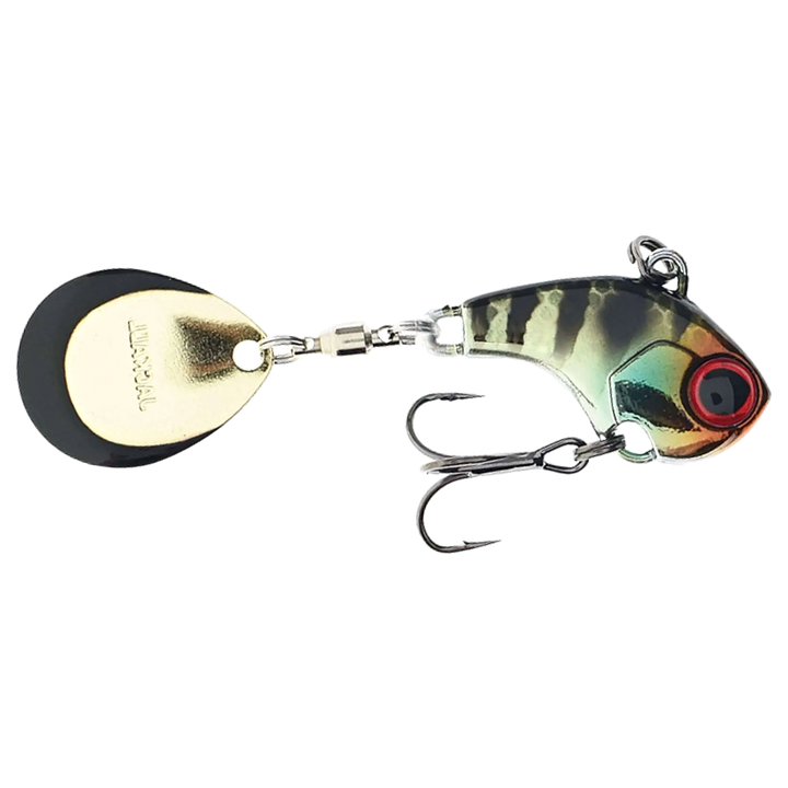Jackall Deracoup Spintail 14g Lit HL Gold Gill sivulta, pää oikealla