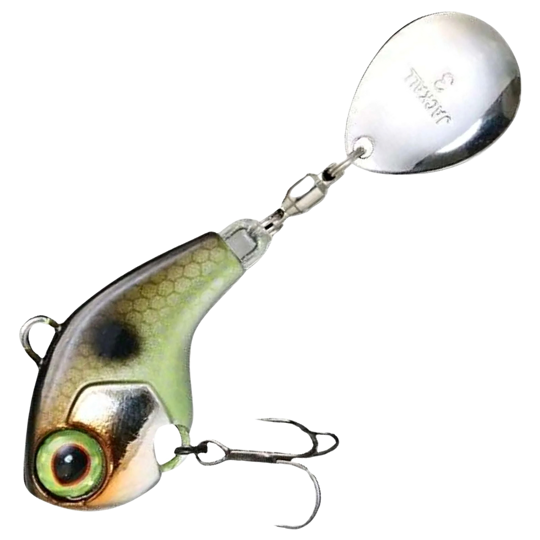Jackall Deracoup Spintail 14g, väri Lit HM Derashad: oliivinvihreä selkä, hopeinen kylki ja hopeinen lippa
