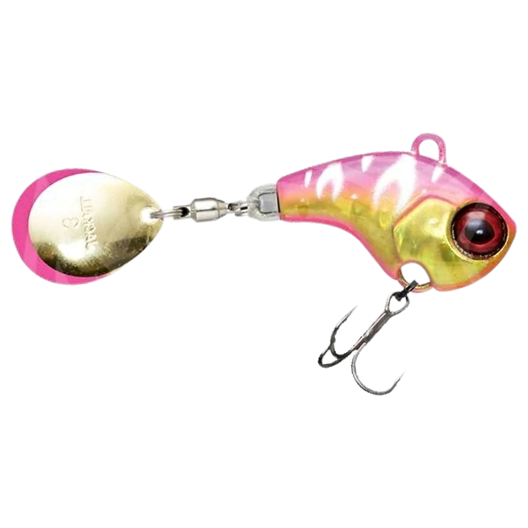 Jackall Deracoup Spintail 14g Momotora sivulta, pää oikealla