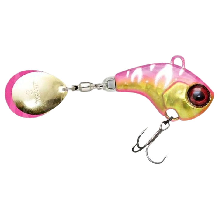 Jackall Deracoup Spintail 14g Momotora sivulta, pää oikealla