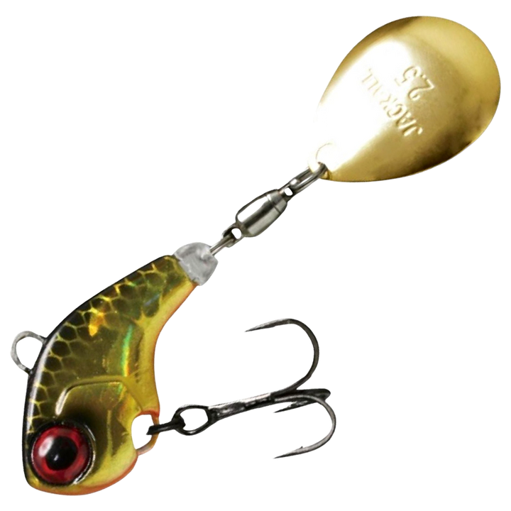 Jackall Deracoup Spintail 7g, väri Lit Hl Gold &amp; Black: kultainen runko, tumma suomukuvio ja kultainen lippa