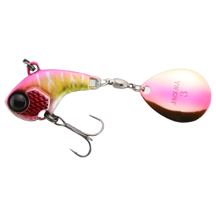 Jackall Deracoup Spintail 7g Pink Back Crown sivulta, pää vasemmalla