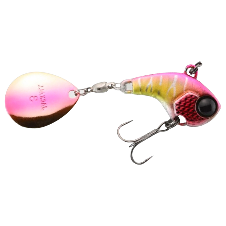 Jackall Deracoup Spintail 7g Pink Back Crown sivulta, pää oikealla