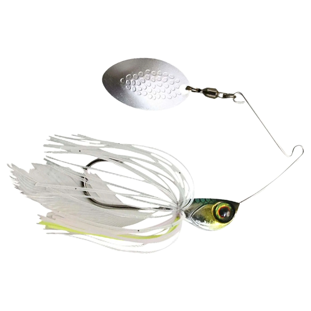 Jackall Deraspin Spinnerbait 7g Devils Clear Ver.2 sivulta, pää oikealla