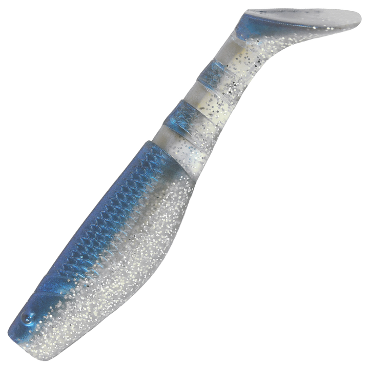 K.P Baits Original Shad Jigi 2.5", väri 042: sinertävänharmaa selkä ja hopeanvalkoinen vatsa