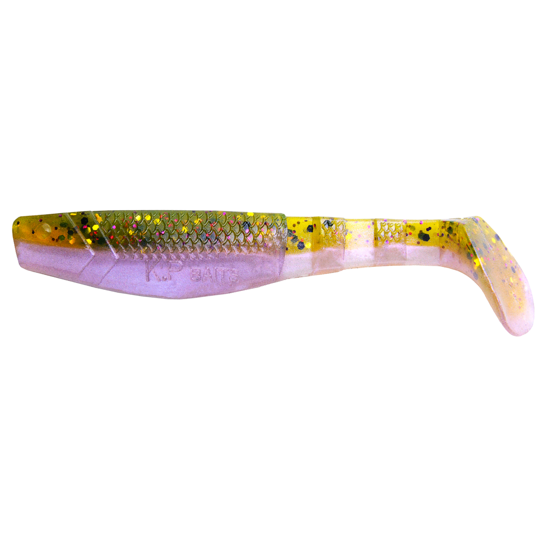 K.P Baits Original Shad Jigi 2.5" 083 sivulta, pää vasemmalla