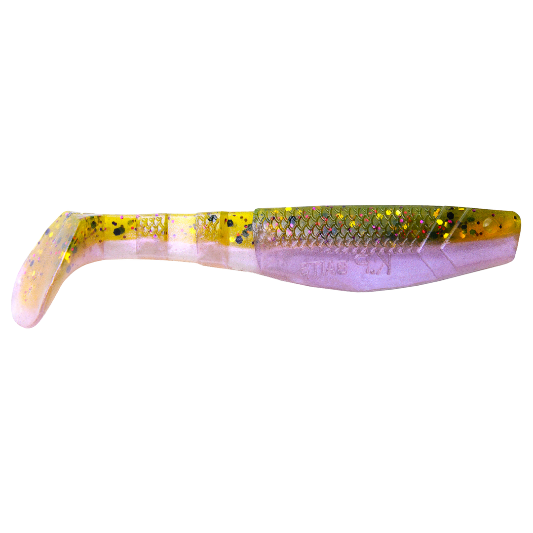 K.P Baits Original Shad Jigi 2.5" 083 sivulta, pää oikealla