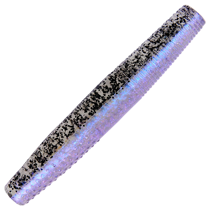 K.P Baits Stick Worm Jigi 2.75", väri 127: musta selkä, mustat hileet ja vaaleanvioletti vatsa