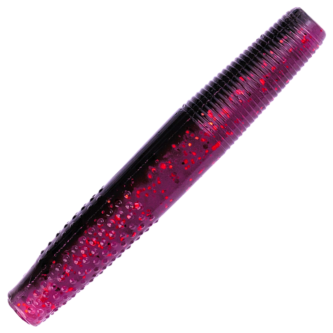 K.P Baits Stick Worm Jigi 2.75", väri 168: viininpunainen runko ja violetit hileet
