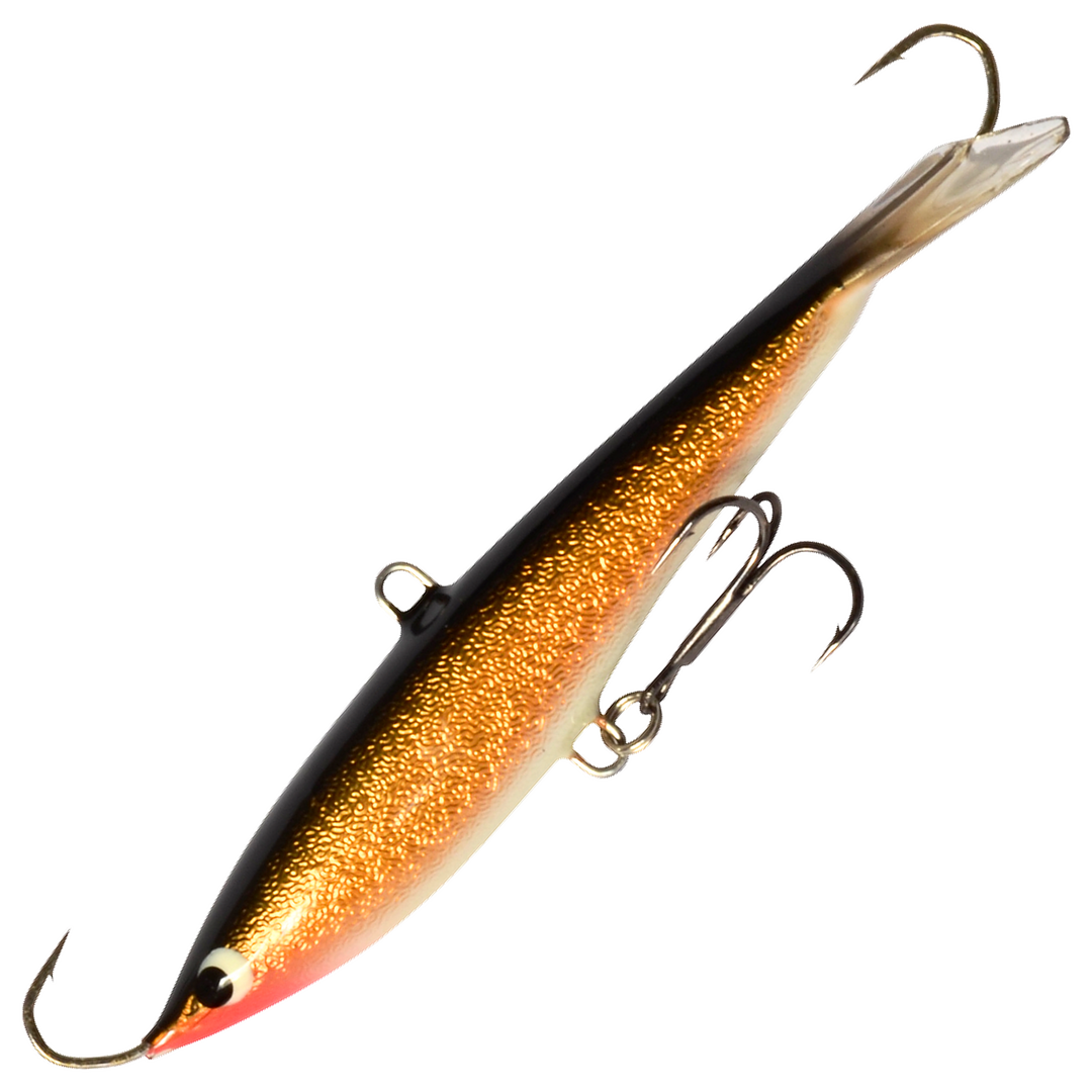 Kaweri 100 Kevennetty Tasapaino 100mm 21g, väri F2: musta selkä, kullanoranssi kylki, punainen leuka