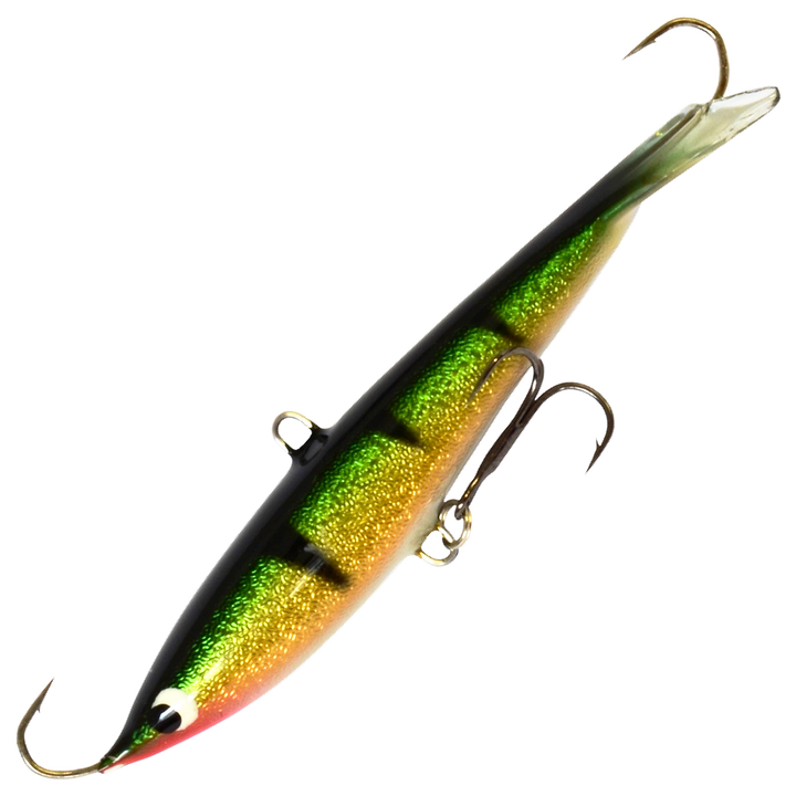 Kaweri 100 Kevennetty Tasapaino 100mm 21g, väri F8: vihreänkeltainen kylki, mustat raidat
