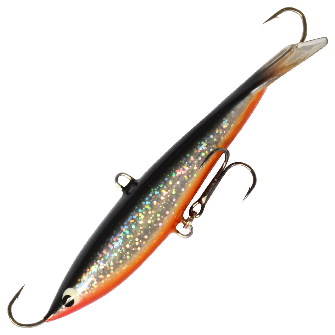 Kaweri 100 Kevennetty Tasapaino 100mm 21g, väri IH11: musta selkä, kimalteinen hopeakylki, oranssi vatsa