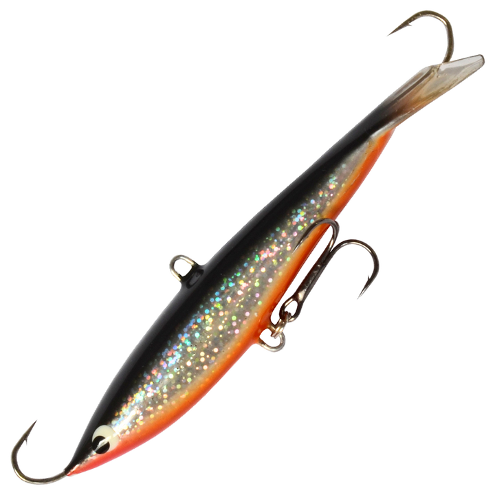 Kaweri 100 Kevennetty Tasapaino 100mm 21g, väri IH11: musta selkä, kimalteinen hopeakylki, oranssi vatsa