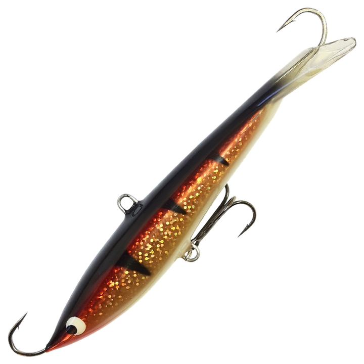 Kaweri 100 Kevennetty Tasapaino 100mm 21g, väri IH12: tumma selkä, kimalteinen kullanruskea kylki, mustat raidat