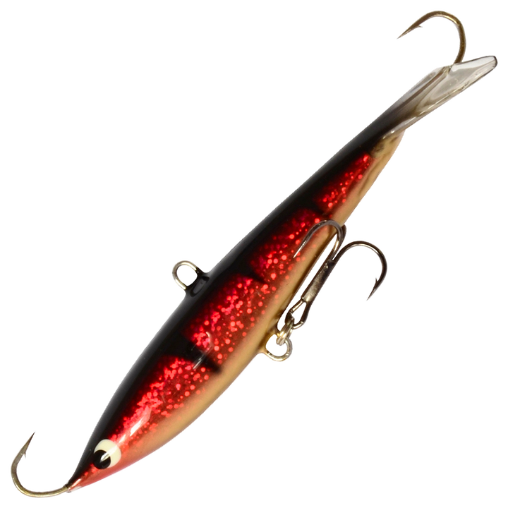 Kaweri 100 Kevennetty Tasapaino 100mm 21g, väri IH9: kimalteinen punainen kylki, mustat raidat