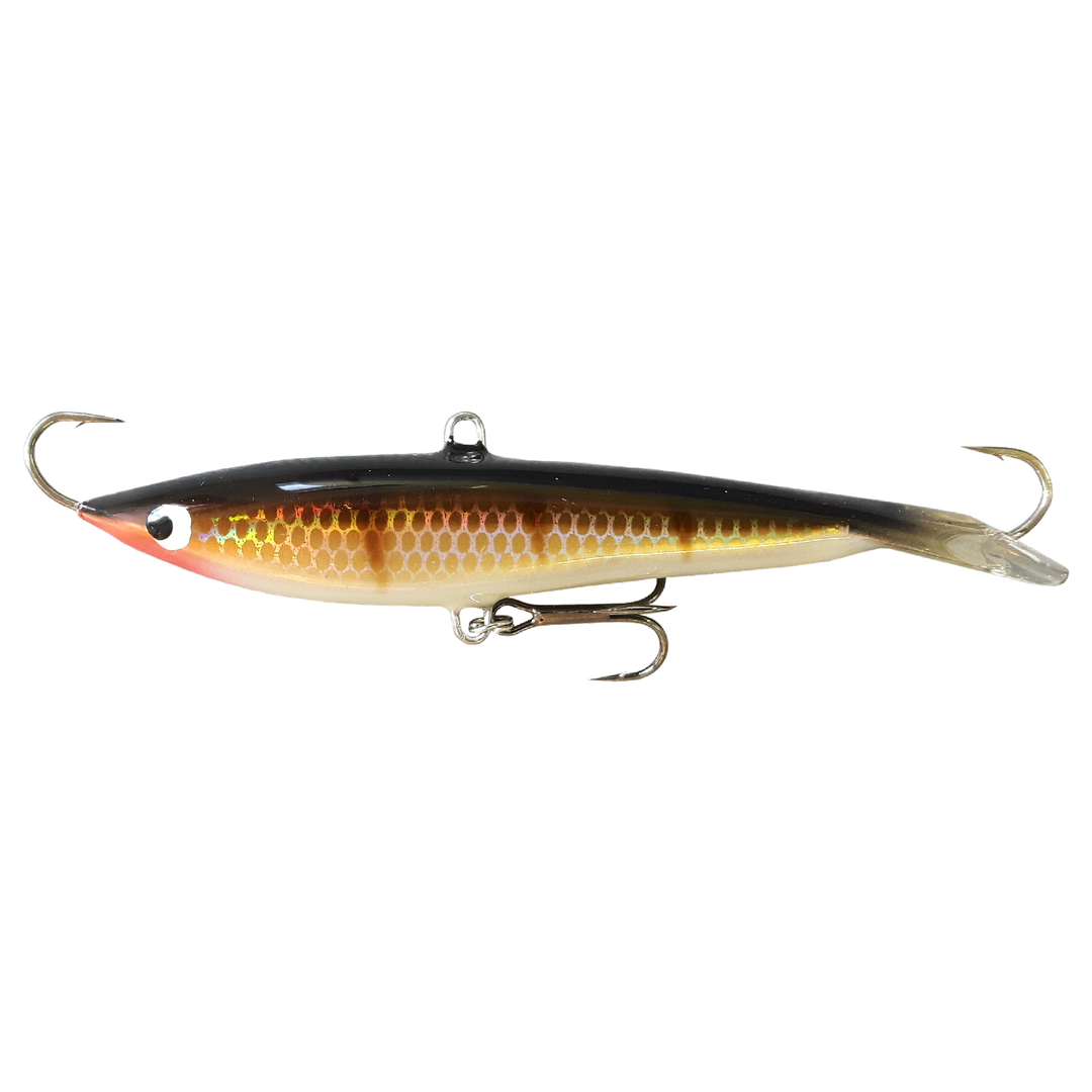 Kaweri 100 Kevennetty Tasapaino 100mm 21g M2R sivulta, pää vasemmalla