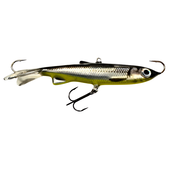 Kaweri 100 Kevennetty Tasapaino 100mm 21g Realistinen Muikku keltainen vatsa sivulta, pää oikealla