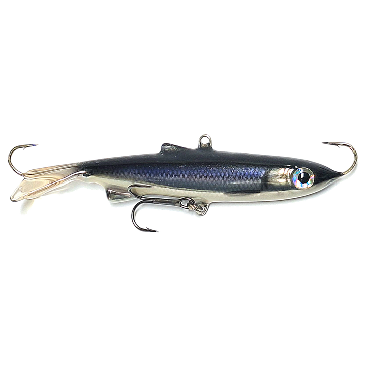 Kaweri 100 Kevennetty Tasapaino 100mm 21g Realistinen Muikku "Mustikkamuikku" sivulta, pää oikealla