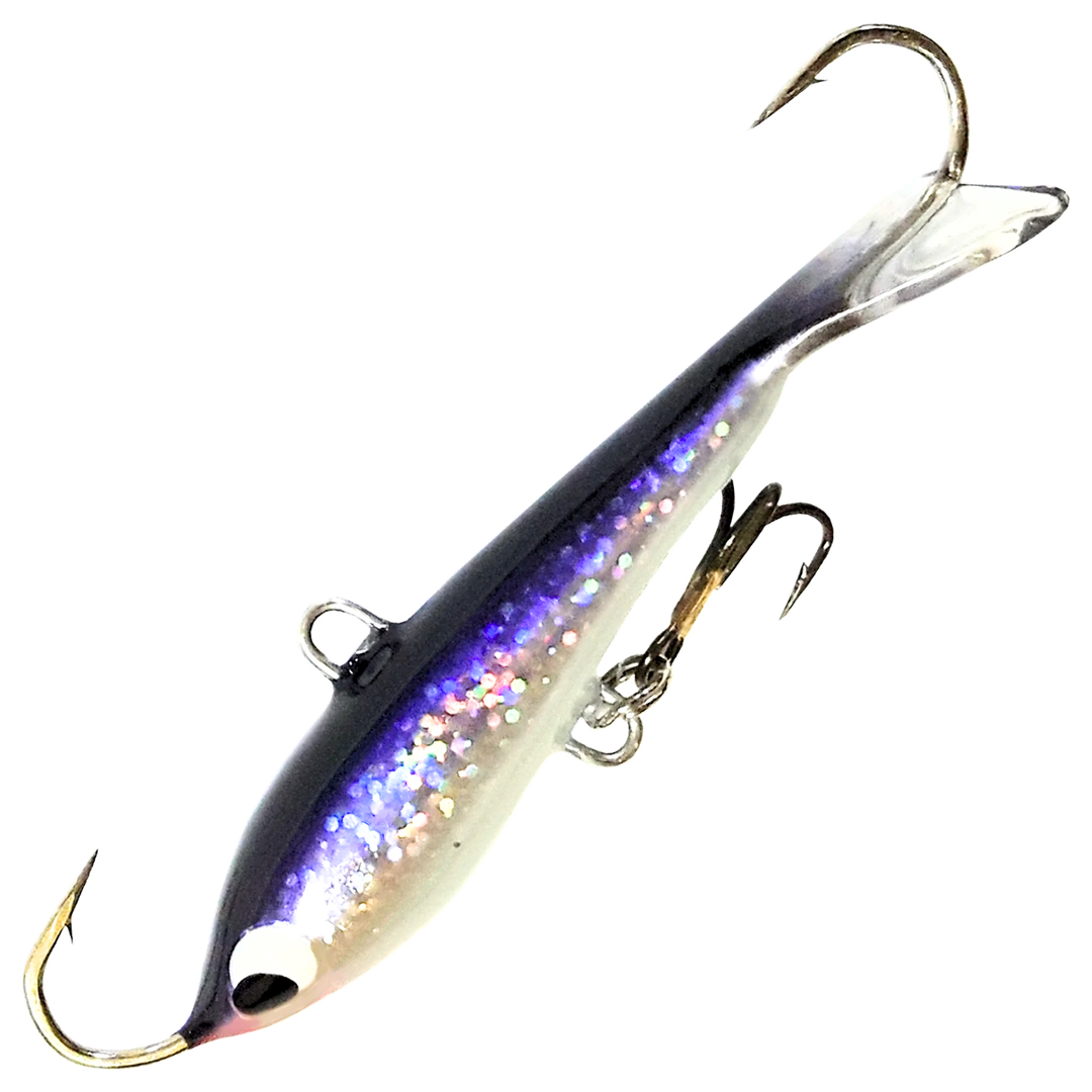 Kaweri 55 Kevennetty Tasapaino 55mm 9g, väri IH4: violetti selkä, kimalteinen hopeakylki