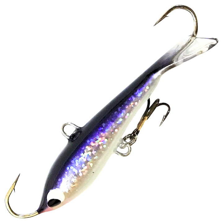 Kaweri 55 Kevennetty Tasapaino 55mm 9g, väri IH4: violetti selkä, kimalteinen hopeakylki