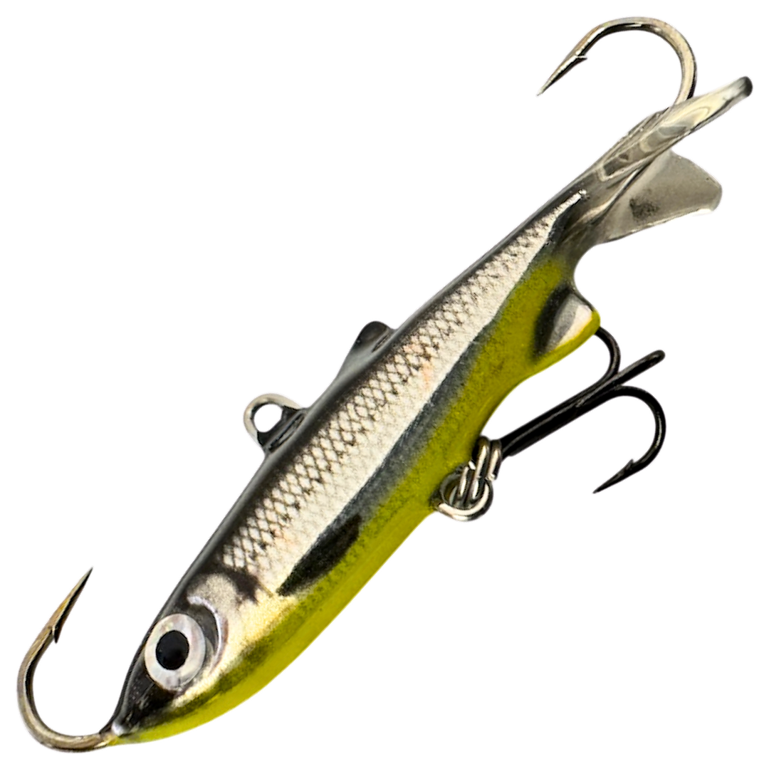 Kaweri 55 Kevennetty Tasapaino 55mm 9g, väri Realistinen Muikku keltainen vatsa: musta selkä, hopeinen kylki, keltainen vatsa