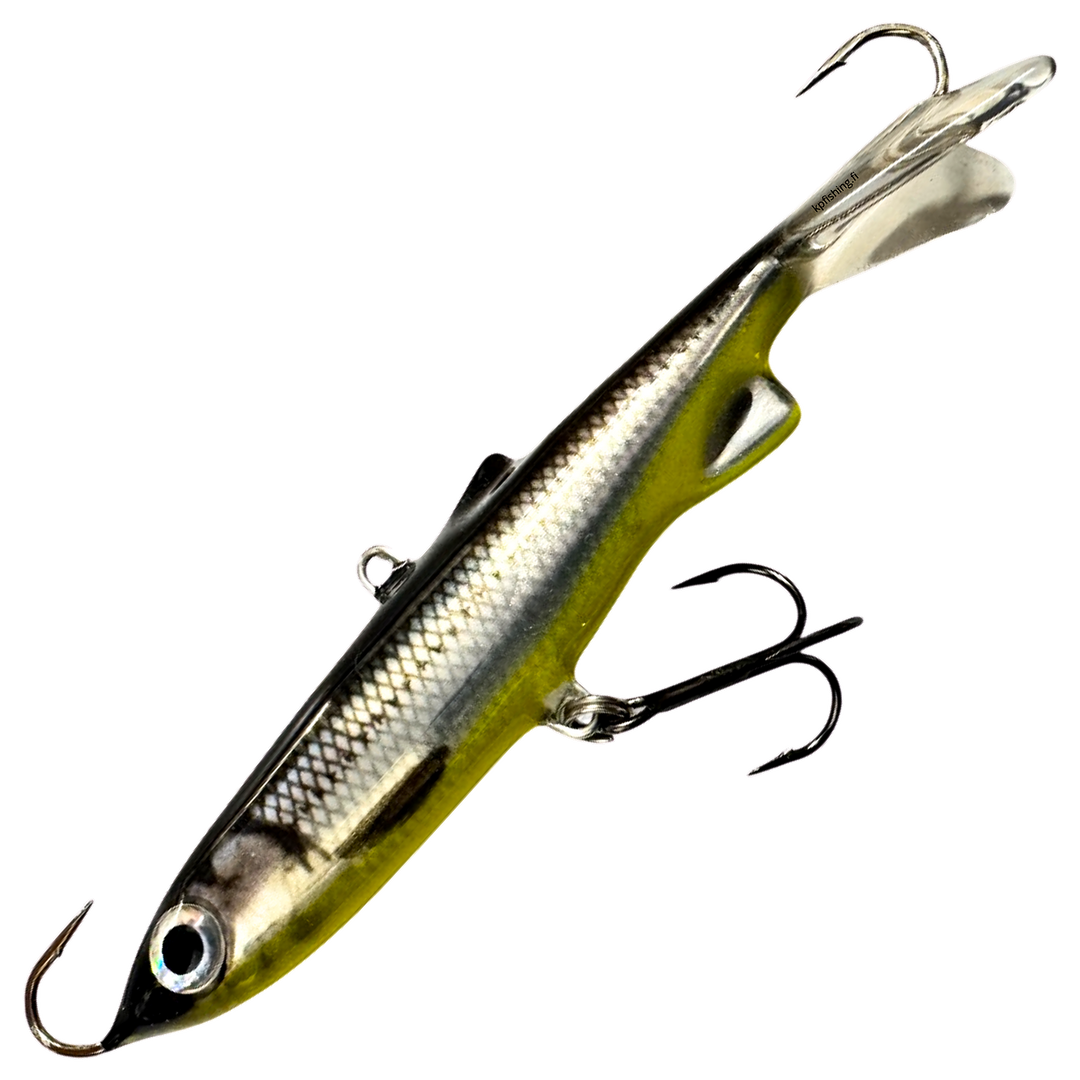 Kaweri 80 Kevennetty Tasapaino 86mm 15g, väri Realistinen Muikku keltainen vatsa: musta selkä, hopeinen kylki