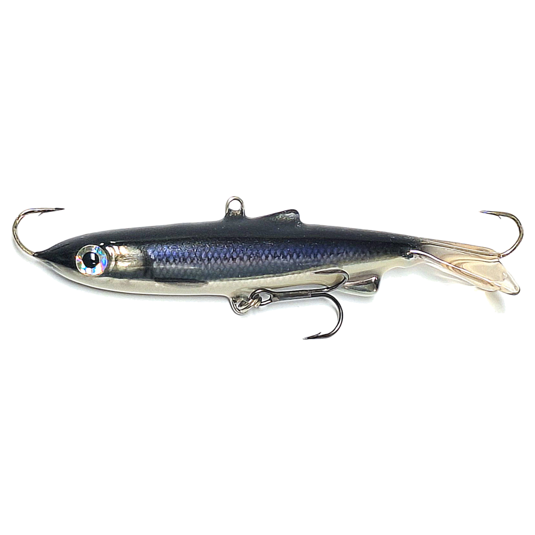 Kaweri 80 Kevennetty Tasapaino 86mm 15g Realistinen Muikku "Mustikkamuikku" sivulta, pää vasemmalla