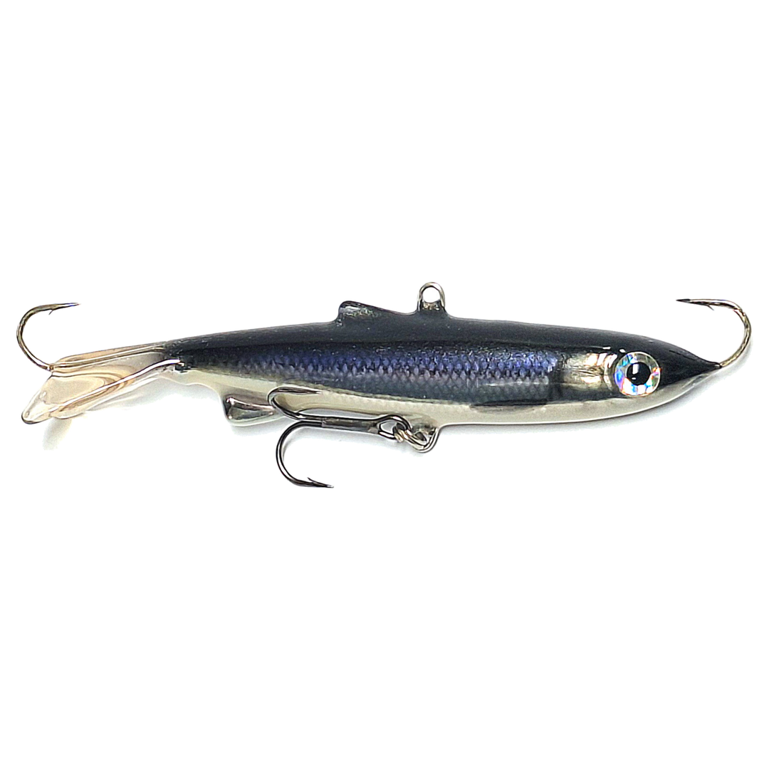 Kaweri 80 Kevennetty Tasapaino 86mm 15g Realistinen Muikku "Mustikkamuikku" sivulta, pää oikealla