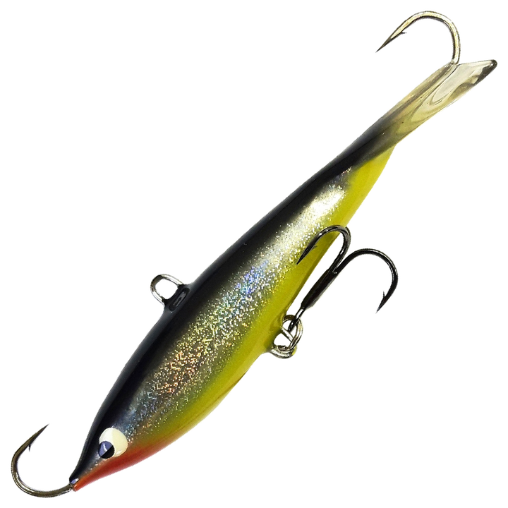 Kaweri 80 Kevennetty Tasapaino 86mm 16g, väri H8: musta selkä, kimalteinen hopeakylki, keltainen vatsa