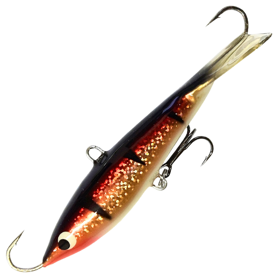 Kaweri 80 Kevennetty Tasapaino 86mm 16g, väri IH12: tumma selkä, kimalteinen kullanruskea kylki, mustat raidat