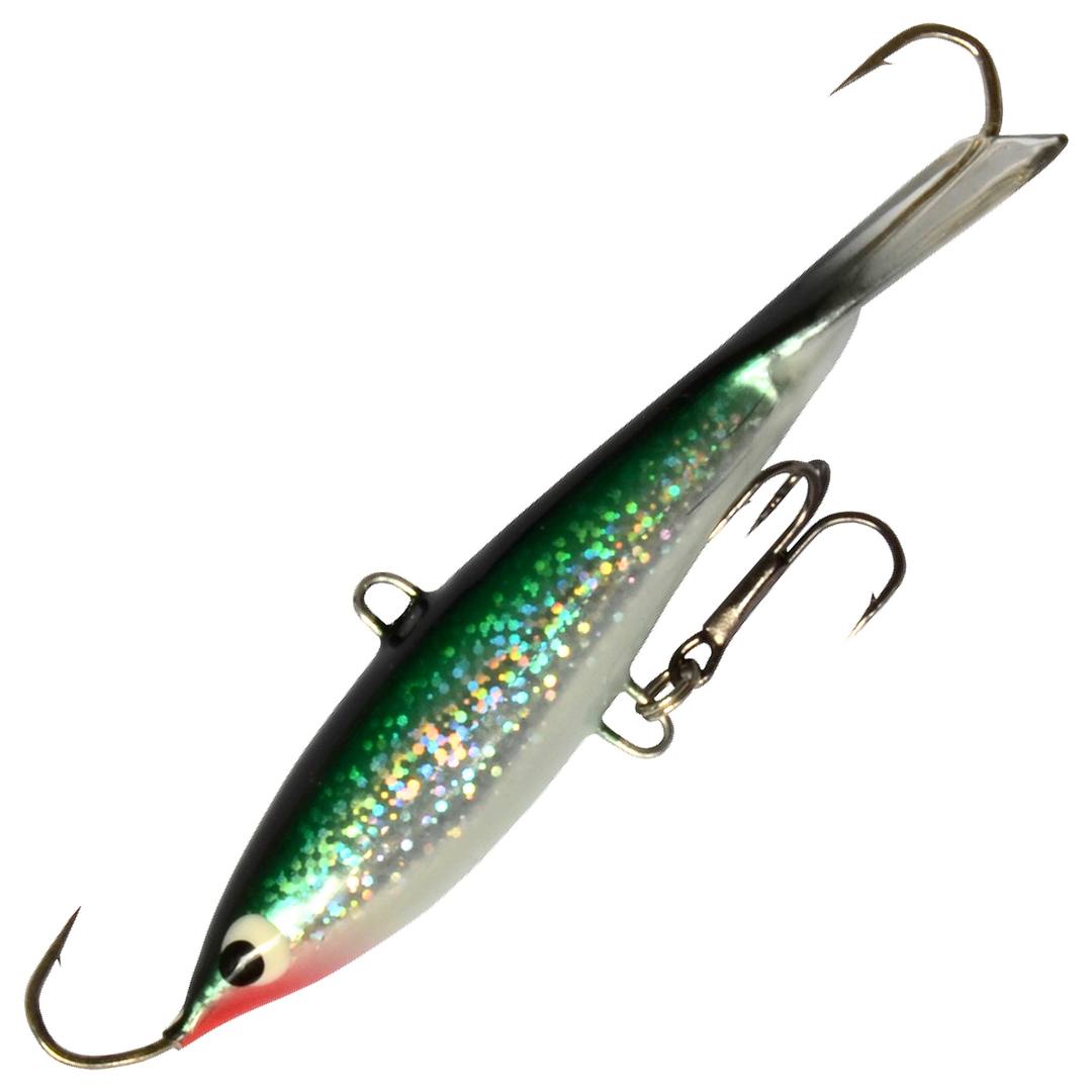 Kaweri 80 Kevennetty Tasapaino 86mm 16g, väri IH5: vihreä selkä, kimalteinen hopeakylki