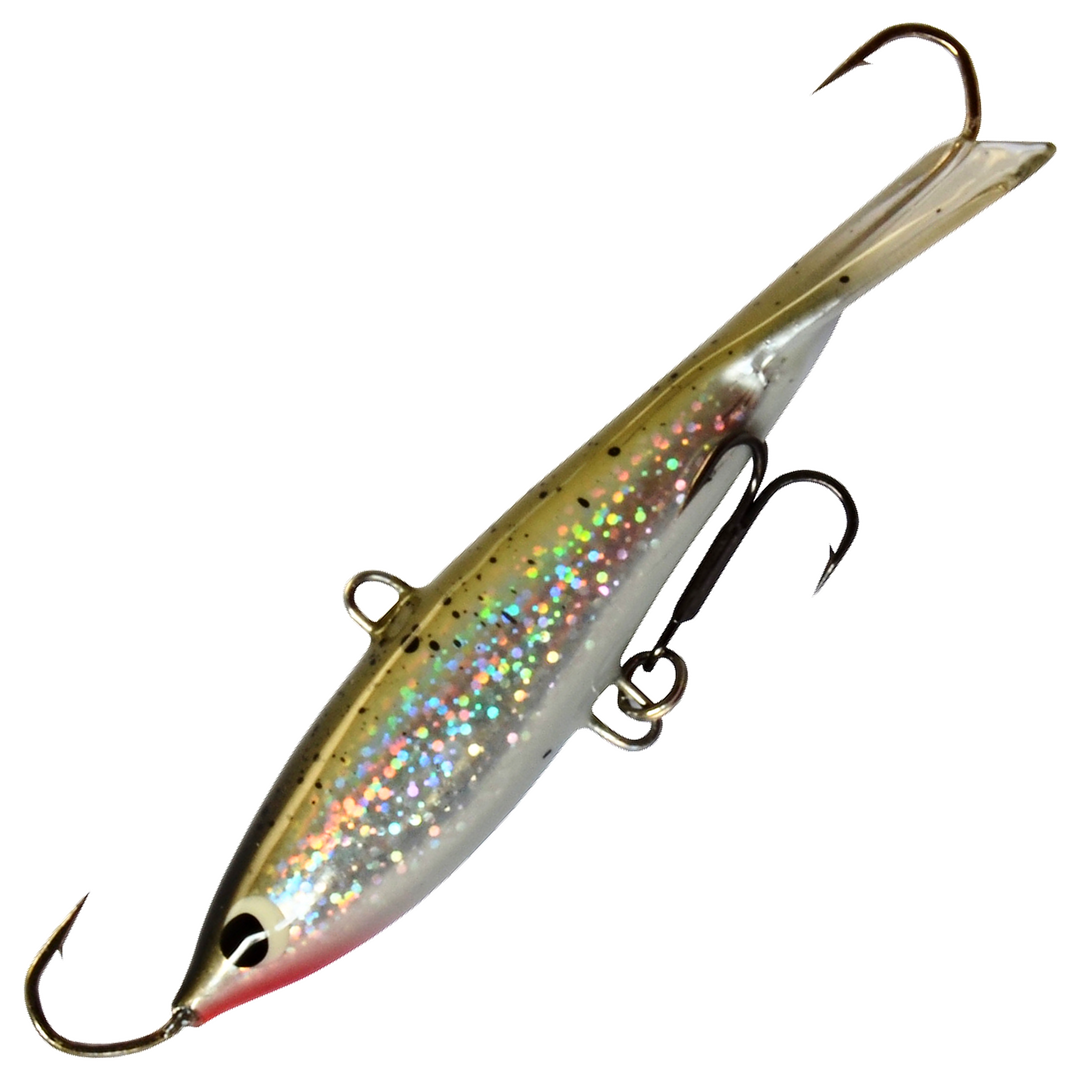 Kaweri 80 Kevennetty Tasapaino 86mm 16g, väri IH6: oliivinruskea pilkullinen selkä, kimalteinen hopeakylki
