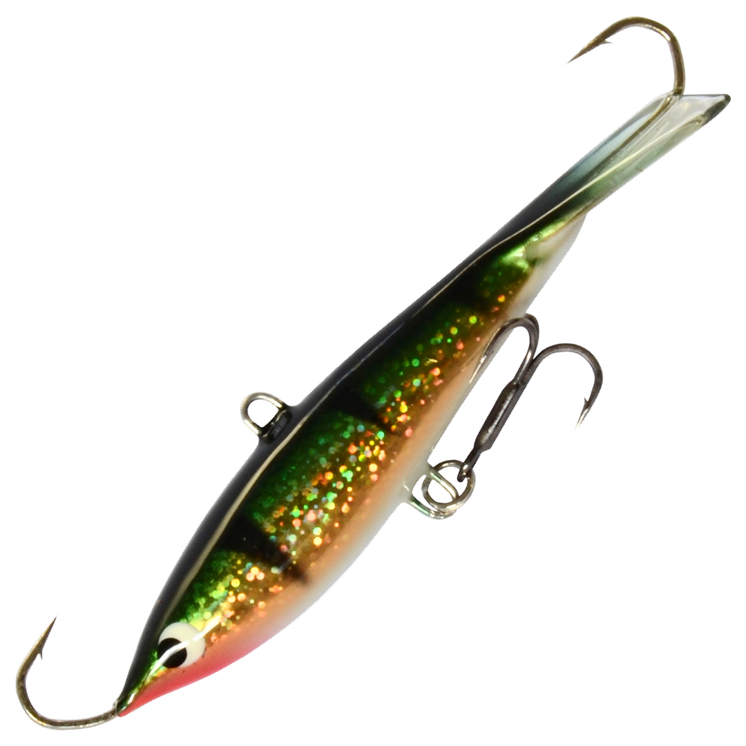 Kaweri 80 Kevennetty Tasapaino 86mm 16g, väri IH8: kimalteinen vihreänkeltainen kylki, mustat raidat